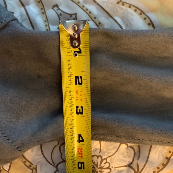 Gray faux suede over the knee boots block 2.5” heel size - Picture 16 of 16